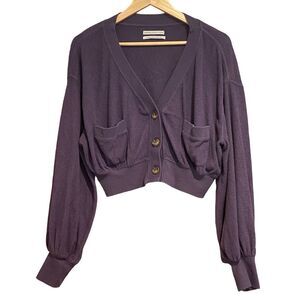 Urban Outfitters Crop Purple Cardigan
